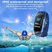 Smart IP68 Waasserdicht Häerzfrequenz Tracker Fiess Armband Faarwege Bildschierm Drock Blutt Sauerstoff Monitor Armband_voghion.com