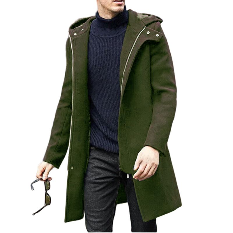 Männerkleeder Groussgréisst Wollmantel Männer Casual Jacket Mëttellängt Duebelknäppchen_voghion.com