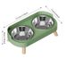 Double Elevated Cat Dog Bowls Stainless Steel Non-Slip Pet Food Water Dish With Stand Anti-Splash Slow Feeder Pet Supplies_voghion.com