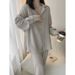 ChicShe Pyjama im japanischen Stil, doppellagig, dünn, aus 100 % Baumwolle, für Damen, Frühling und Herbst, Langarm-Set, Unisex-Hauskleidung_voghion.com