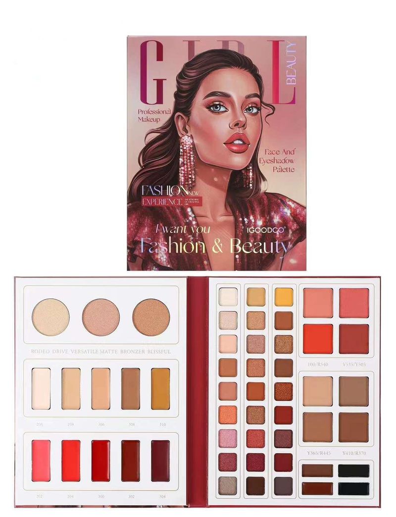 52-Color All-In-One Makeup Palette - Matte & Shimmer Eyeshadow + Blush + Lipstick + Concealer (Professional Travel-Friendly Vegan & Cruelty-Free)​_voghion.com