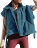 Women's wool-like vest casual sleeveless vest coat oversized vest coat with pockets._voghion.com