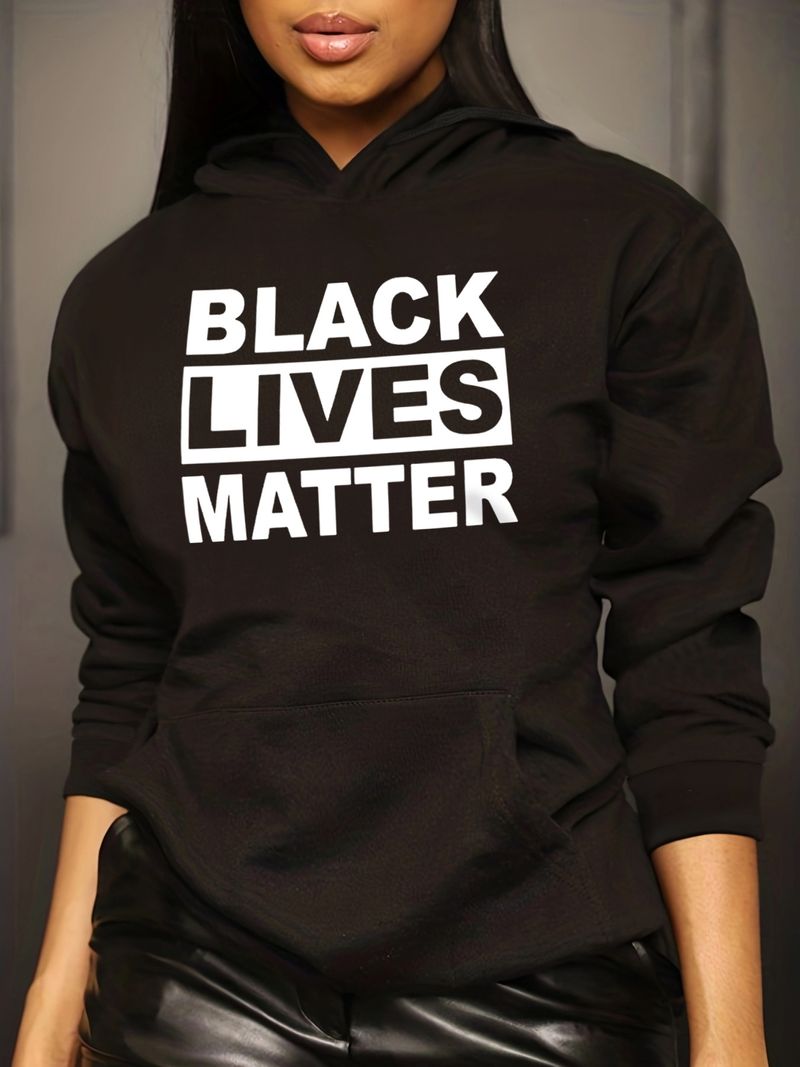 Hooded Fleece Sweatshirt Casual Fashion Cotton Printed Women's Clothing_voghion.com