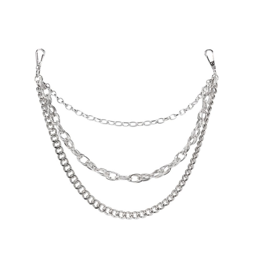 Sieraden voor mannen en vrouwen, coole straatbroekketting, meerlaagse ketting, metaalgevoel, geavanceerde punk, boyfriend-stijl met jeans, korte rok_voghion.com