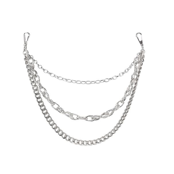 Sieraden voor mannen en vrouwen, coole straatbroekketting, meerlaagse ketting, metaalgevoel, geavanceerde punk, boyfriend-stijl met jeans, korte rok_voghion.com
