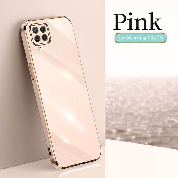 Plating Texture Case for Samsung A22 A12 Nacho A42 5G dekselvesker for Galaxy M22 M12 telefonveske Coque Capa_voghion.com
