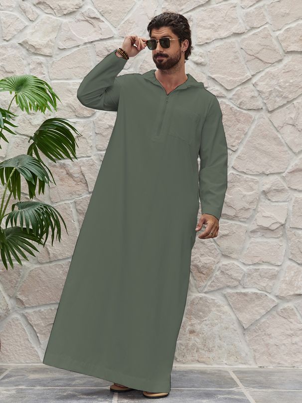 Cappello da uomo con tasca in tinta unita, indossabile all'esterno, accappatoio Thobe_voghion.com