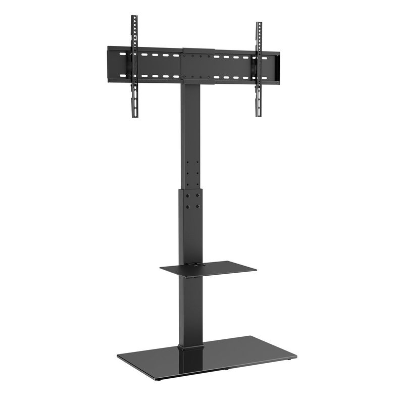 VEVOR TV Stand Mount, Swivel Tall TV Stand For 32 To 85 Inch TVs, Height Adjustable Portable Floor TV Stand With Tempered Glass Base For Bedroom, Living Room_voghion.com