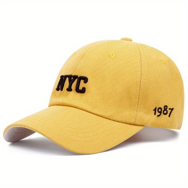 Nuovo cappello con lingua d'anatra parasole versatile quattro stagioni ricamato da baseball di New York_voghion.com
