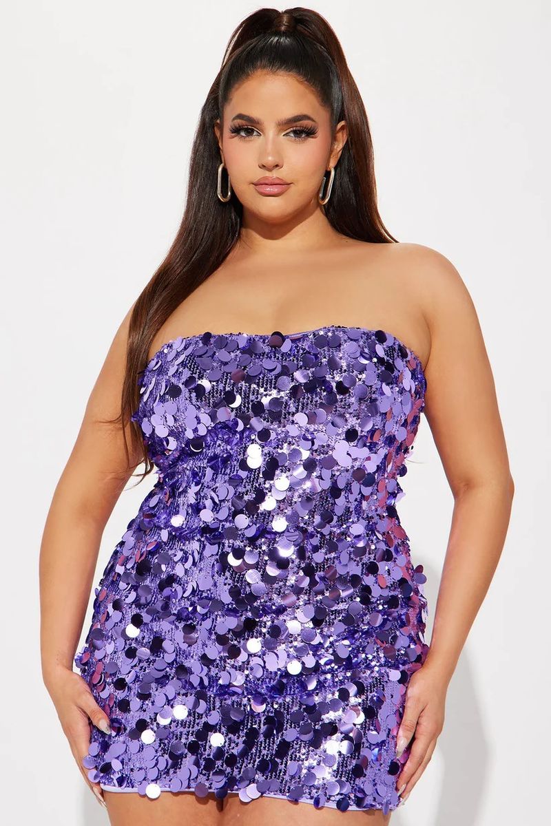 Abbigliamento da donna europeo e americano transfrontaliero 2025 hot style tinta unita senza maniche tubo top spalle scoperte sexy paillettes hip dress_voghion.com
