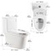1.1/1.6 GPF Elongated Comfort Height Super Quite Flushing Floor Mounted One-Piece Toilet, CUPC Certified, WaterSense Cetified, Ceramic, White Color, Soft Close Seat_voghion.com