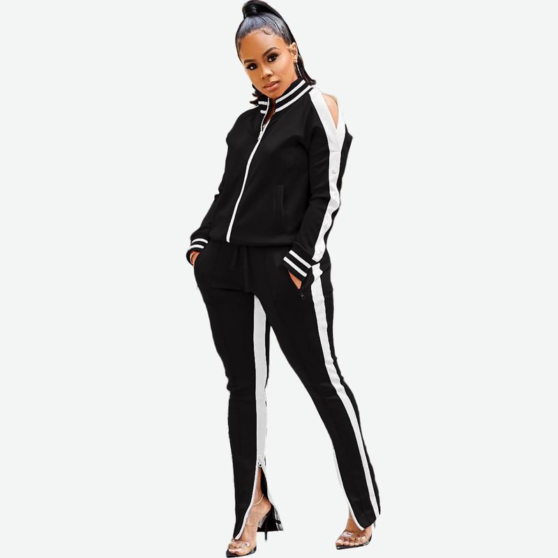 Zweiteiliges Set für Damen, modisch, lässig, Sportanzug_voghion.com