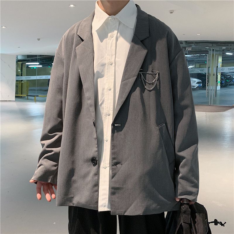 Yemi Fashion | Neues Poloshirt für den Frühling ohne Schlitz, gerader Saum, lässiger, lockerer Schnitt, einfarbiger Anzug für Jugendliche_voghion.com