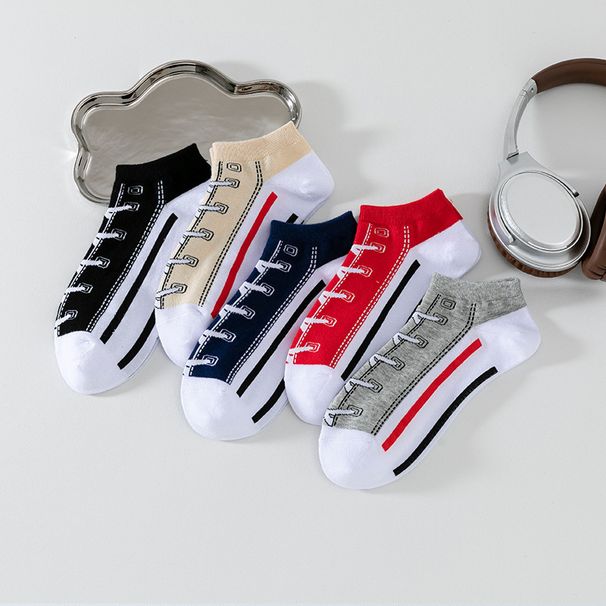 Socks Men's Autumn New Personalized Sports Canvas Socks Men's Boat Socks Sweat-absorbing And Breathable Socks_voghion.com