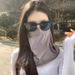 Máscara de protección solar para exteriores de verano, transpirable y con cuello, de seda helada, con velo fino_voghion.com