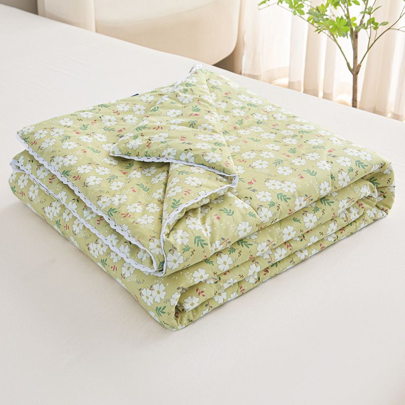 Home Textile Pure Cotton Printed Summer Cool Quilt Air Conditioning Quilt Breathable Not Stuffy Thin Quilt Summer_voghion.com