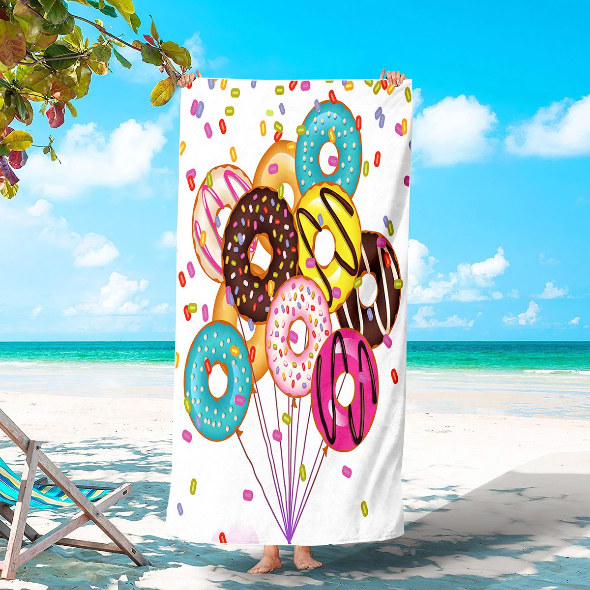 Vandmelon strandhåndklæde trykt surfhåndklæde voksen havabsorberende sjal tæppe_voghion.com
