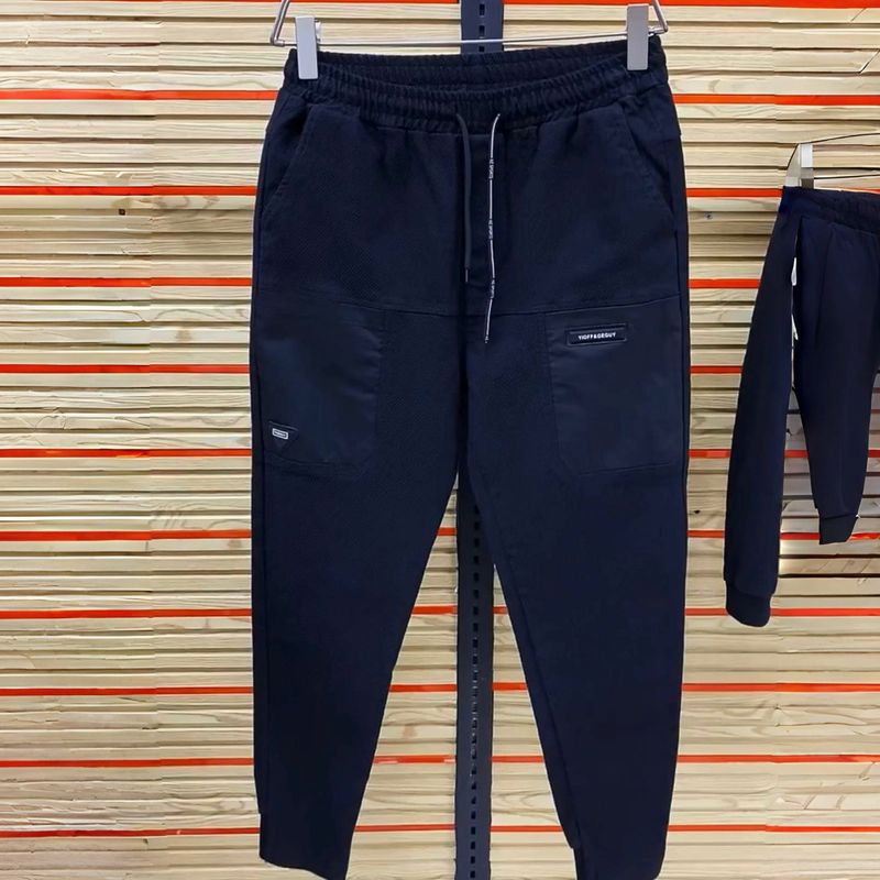 Herrenbekleidung Baseballkragen Jeansjacke Anzug Herrenmode Lockerer Freizeitsport Zweiteiliger Anzug_voghion.com