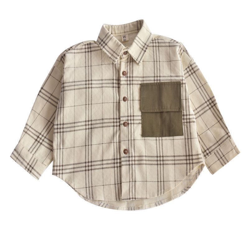 Mother & Kids Children's Clothing, Boys' Shirts, Baby Outerwear, Long Sleeved Plaid Shirts, Children's Tops, Stylish Jackets_voghion.com