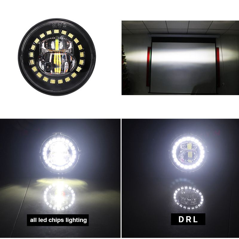 4 Inch 30W 2Pcs Led Motorbike Motorcycle Fog Light For Harley Davidson Classic Street Glide Fat Boy Road King Heritage Softail_voghion.com