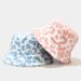 New light-colored leopard print bucket hat women's trendy fashion wear hat autumn and winter thickened lamb wool basin hat_voghion.com