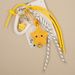 Happy Smiley Star Keychain - PU Leather 3D Pendant With Braided Rope For Bags, Backpacks & Keys (Yellow)_voghion.com