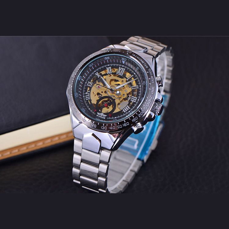 Montre mécanique entièrement automatique pour homme, vente directe d'usine, avec bracelet en acier_voghion.com
