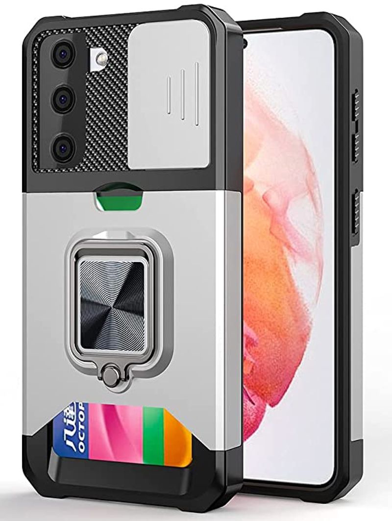 Brieftaschenetui für Samsung S21 S20 Note 20 Ultra Plus FE A52 A72 A32 Slide-Kamera-Ständer-Kartenhalter Heavy Duty Protecti_voghion.com