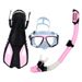 Udendørs sportsdykkermaske, justering af åndedrætsrør, flipper, frøsko, tredelt snorkelsæt med tre juveler, dykkerbriller_voghion.com