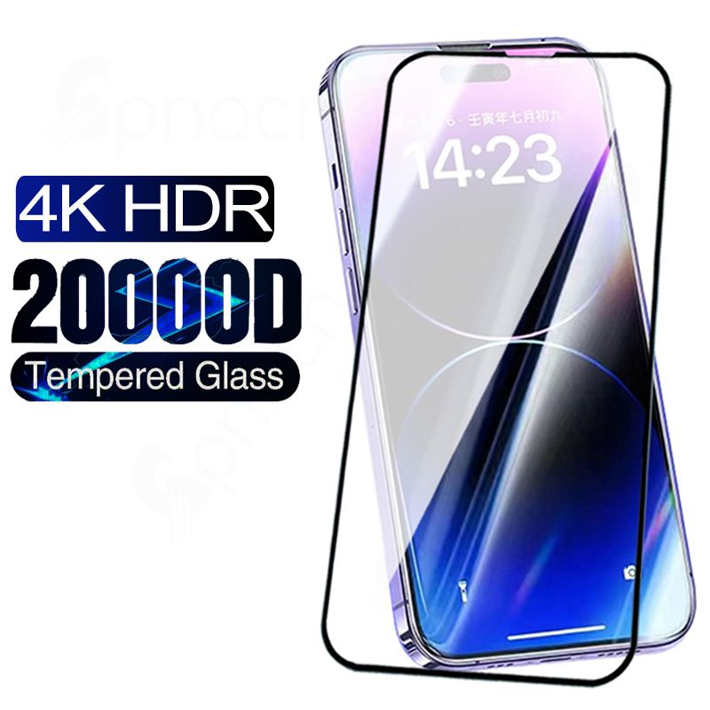 Vidrio templado completo 20000D para Apple iPhone 14 13 12 11 Pro Max mini Protector de pantalla iPhone X XR XS Max 7 8 Plus SE película de vidrio_voghion.com