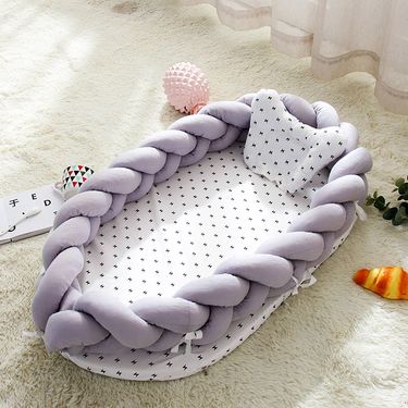 Hemei all cotton woven portable pillow bed, biomimetic detachable and washable baby c, three-dimensional protective_voghion.com