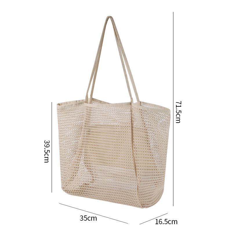 Foldable Nylon Mesh Travel Tote Bag – Large Capacity Cube Shape | Multi-Purpose Storage For Clothes & Toiletries | Lightweight & Compact_voghion.com