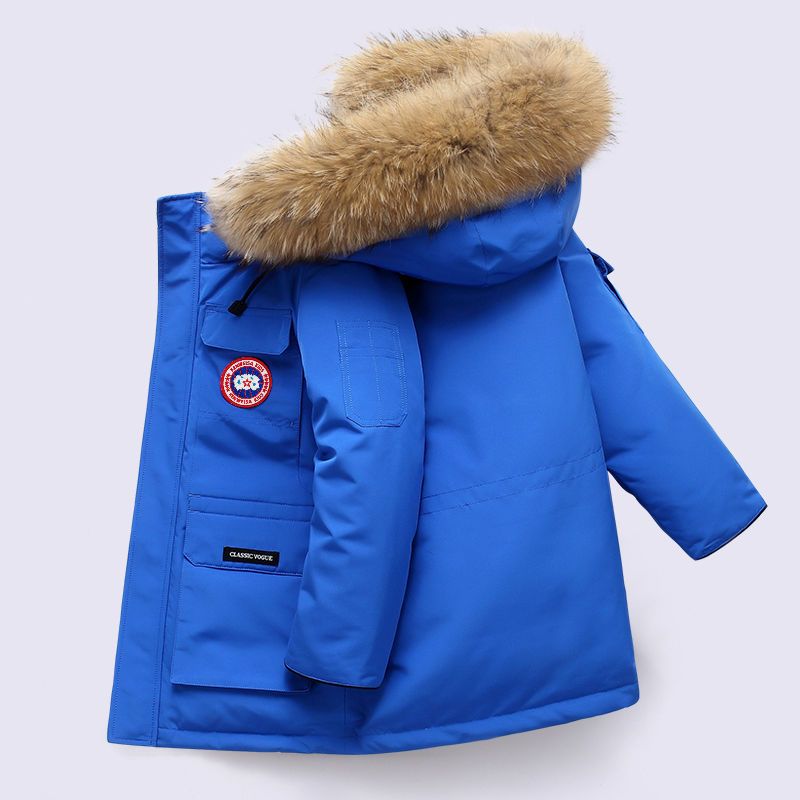 Kid's Clothing Winter children's down jacket boys' mid length style down jacket thickened winter jacket 2023 new children's clothing_voghion.com