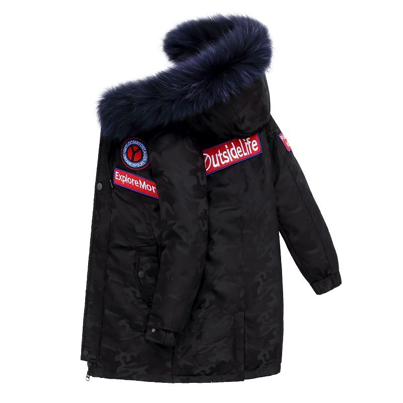 Kid's Clothing  mid length and large children's winter clothes, camouflage jackets for little boys, thickened and fashionable, off season_voghion.com