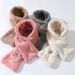 Autumn And Winter Thickened Warm Children's Fluffy Scarf With Neck Cover_voghion.com