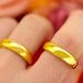 【 Leak Detection 】 24 Color Light Face Ring For Men And Women, Attracting Wealth, Solid Circle Sand Gold Ring, Couple's_voghion.com