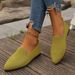 Women's Shoes Summer Large Size Women's Flat Pointed Flying Woven Shoes Casual And Comfortable_voghion.com