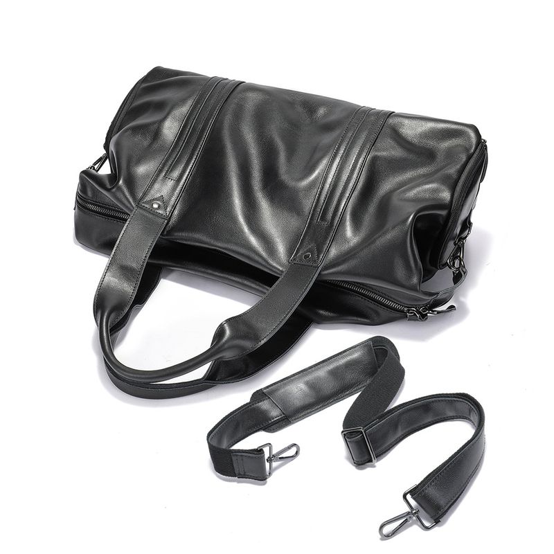 Marant First Layer Cowhide Hand Held Travel Bag Sports Fitness Bag Training Bag Large Capacity Short Distance Business Trip Luggage Bag_voghion.com