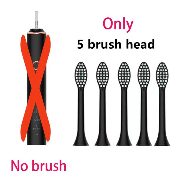 Juego de cabezales de repuesto para cepillos de dientes eléctricos sónicos de carga rápida por USB, recargables y con temporizador inteligente para adultos_voghion.com