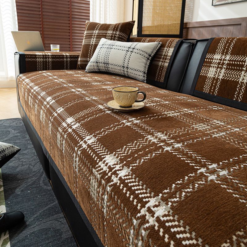 Retro Chenille Sofa Cushions For All Seasons 2024 New Straight Sofa Cushions Backrest Non Slip Cover Cloth_voghion.com