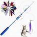 Cat Teaser Wands Three-section Telescopic Fishing Pole Wand Kitten Funny Catcher Teaser Stick Rod Interactive Stick Teaser Toys_voghion.com