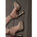 Stunning Crystal Single Strap Waterproof Platform Women's High Heels_voghion.com