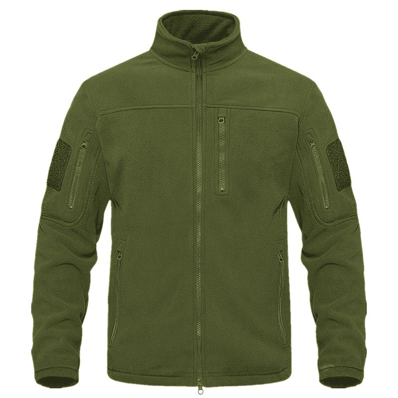 Herenkleding Herfst en Winter Heren Buitensport Tactische Polar Fleece Jas Staande Kraag Fleece Jas Warme Bergsportjas_voghion.com