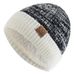 Neue zweifarbige Unisex-Mütze mit Pelzfutter für Herren und Damen, modische warme Beanie-Mütze, lässige Winter-Strickmütze_voghion.com