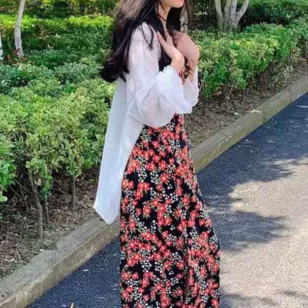 Kardigan z filtrem przeciwsłonecznym damski 2024 lato nowy cienki styl lekki plisowany szyfon lodowy jedwab zewnętrzny z szalowym kapturem top_voghion.com