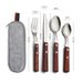 Stoviglie da esterno, set di coltelli e forchette in acciaio inossidabile, set di stoviglie da pranzo occidentali con manico in legno, portatile per bistecca da esterno_voghion.com