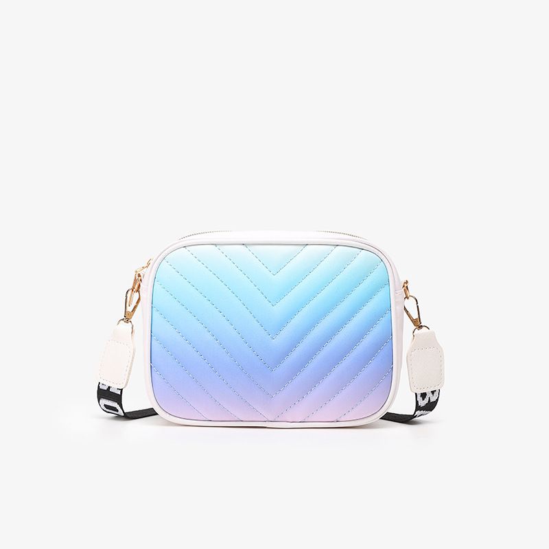 V-Pattern Embroidered Gradient Camera Bag - Stylish Square Crossbody Purse For Women (Versatile, Perfect For Commuting & Travel)_voghion.com