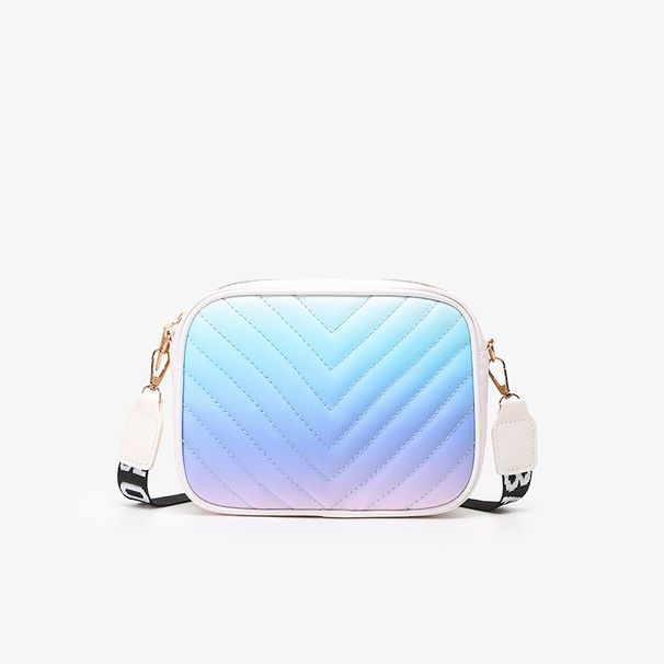 V-Pattern Embroidered Gradient Camera Bag - Stylish Square Crossbody Purse For Women (Versatile, Perfect For Commuting & Travel)_voghion.com