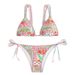 Traje de baño de bikini sexy con tirantes estampados nuevo traje de baño dividido con cordones de gama alta para mujer_voghion.com