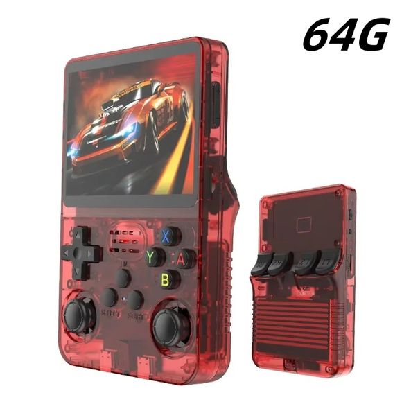 BOYHOM RK3326 Console di gioco portatile retrò ARKOS R36S originale da 3,5'' IPS, 64G/128G, 15000+ giochi, tascabile portatile Linux_voghion.com
